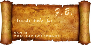Flesch Beáta névjegykártya