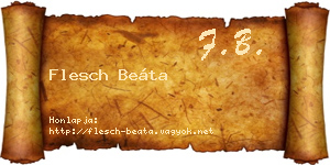 Flesch Beáta névjegykártya